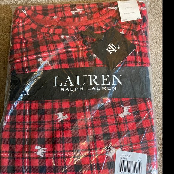 New Ralph Lauren Brushed Knit Pajama Setajama Set XL - Picture 1 of 4